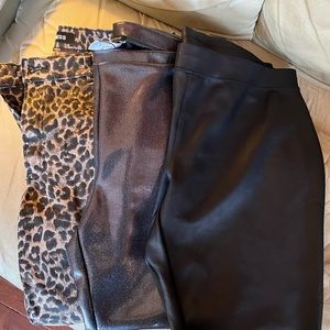 Express leopard jeans size 16 leggings size XL